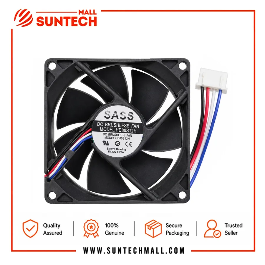 Sass HD80S12H 0.23A 4Line 4Pin 12 Volt Dc Fan 1 Sass HD80S12H 0.23A 4Line 4Pin 12 Volt Dc Fan