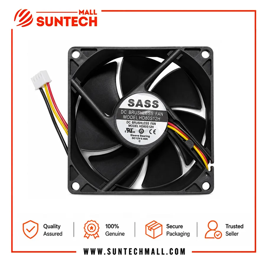 Sass HD80S12H 0.4A 3Line 4Pin 12 Volt Dc Fan 1 Sass HD80S12H 0.4A 3Line 4Pin 12 Volt Dc Fan