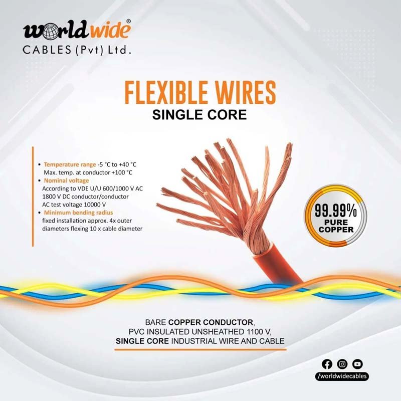 World Wide Economy 16MM Single Core Cable (Yard 1 World Wide Economy 16MM Single Core Cable