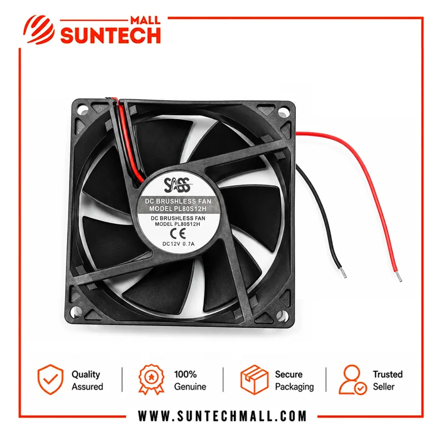 Sass PL80S12H 0.7A 2Line 2Pin 12 Volt Dc Fan 1 Sass PL80S12H 0.7A 2Line 2Pin 12 Volt Dc Fan