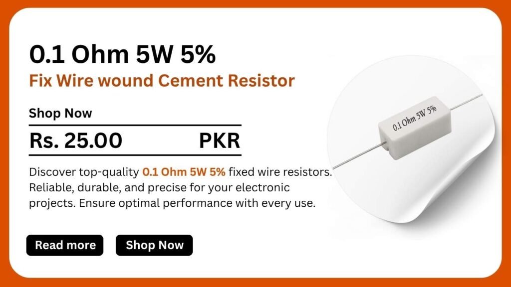0.1 Ohm 5W 5% Fix Wire Resistor - Best And Reliable 2 0.1 Ohm 5W
