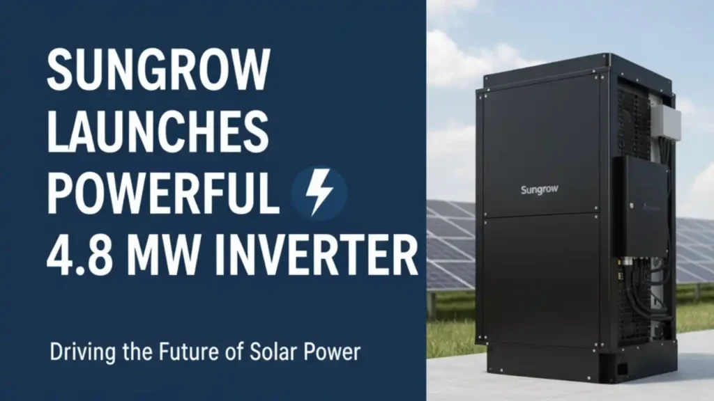 Introduces Powerful Sungrow 4.8 MW Inverter for a Brighter Future 2 Sungrow 4.8 MW Inverter