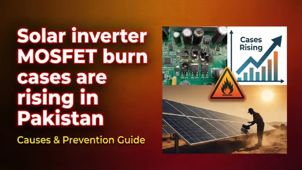 Solar Inverter MOSFET Burn Pakistan | Causes, Damage and Easy Prevention 2 Solar inverter MOSFET burn damage inside inverter board in Pakistan