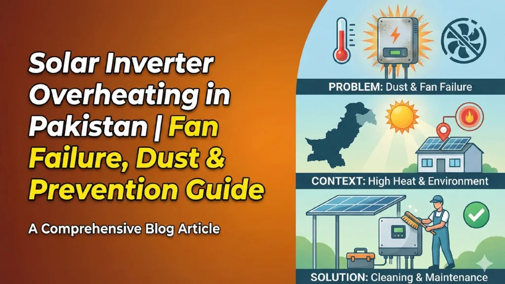 Solar inverter overheating caused by cooling fan failure