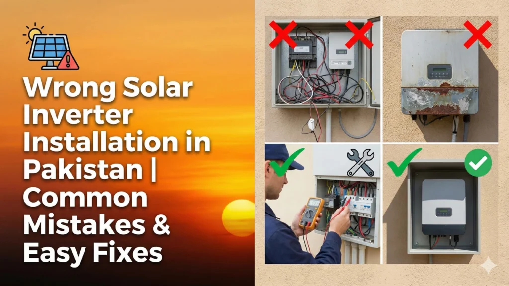 Wrong Solar Inverter Installation in Pakistan Is Causing Big Damage – Experts Share Simple Advice 2 Wrong solar inverter installation causing damage in Pakistan homes